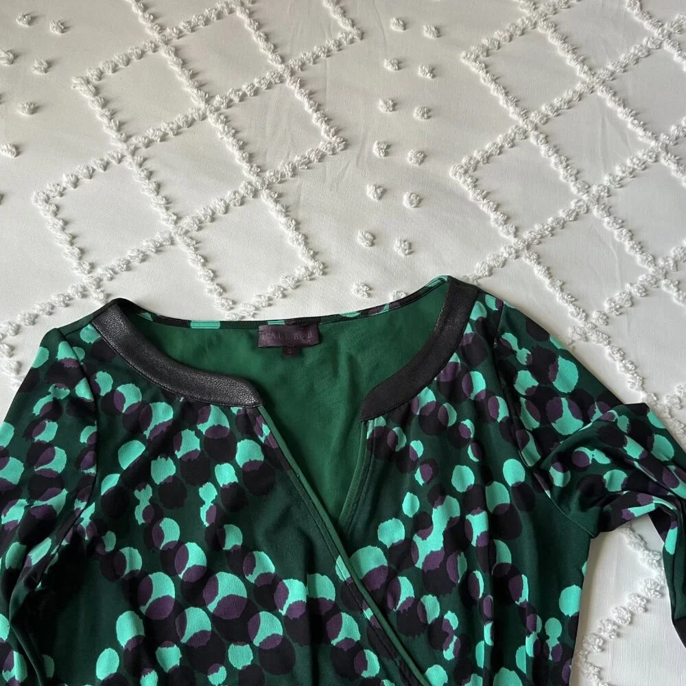 Hale Bob Faux Long-sleeved wrap dress Size Small - Picture 5 of 16